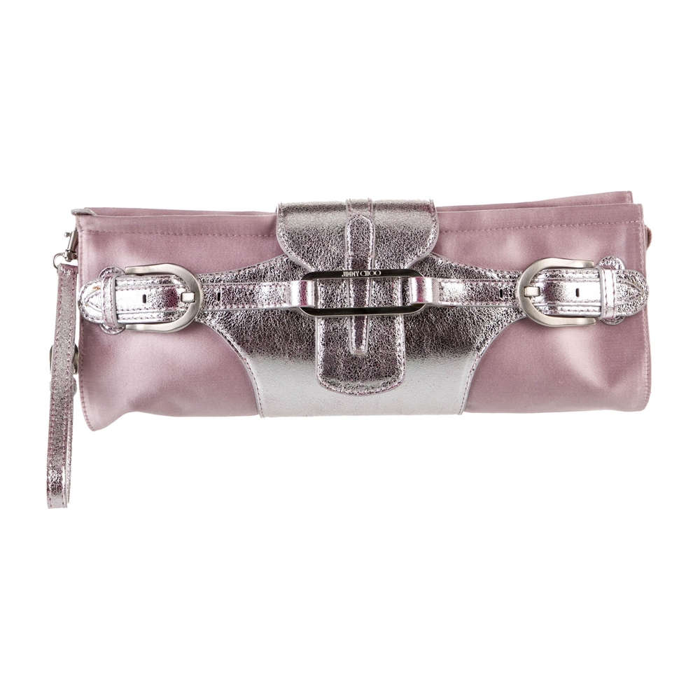 JIMMY CHOO Pink & Silver Clutch